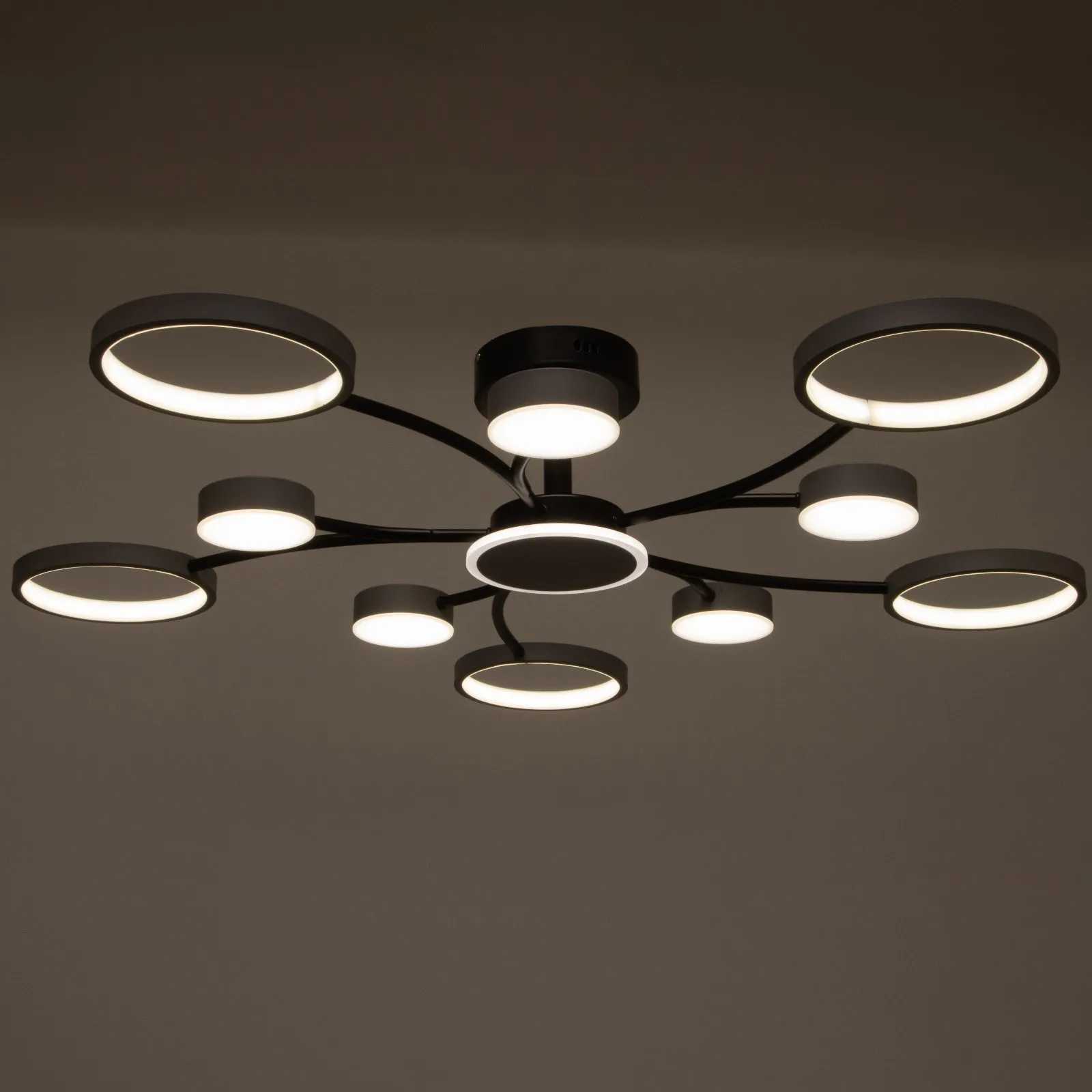 Люстра с ПДУ 2299/11GR LED 216Вт 3000-6000К серый 97х97х18 см BayerLux