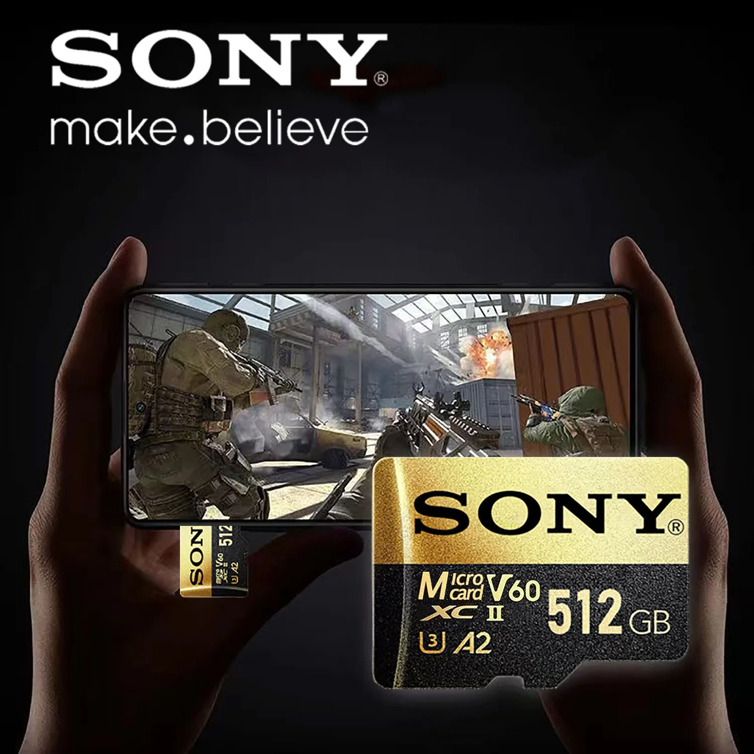 Sony Micro SD карта памяти 128/256/512 ГБ C10