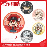 genuine authorization anime cells at work cosplay badge cartoon platelet pretty brooch pins collection bag badge for backpacks