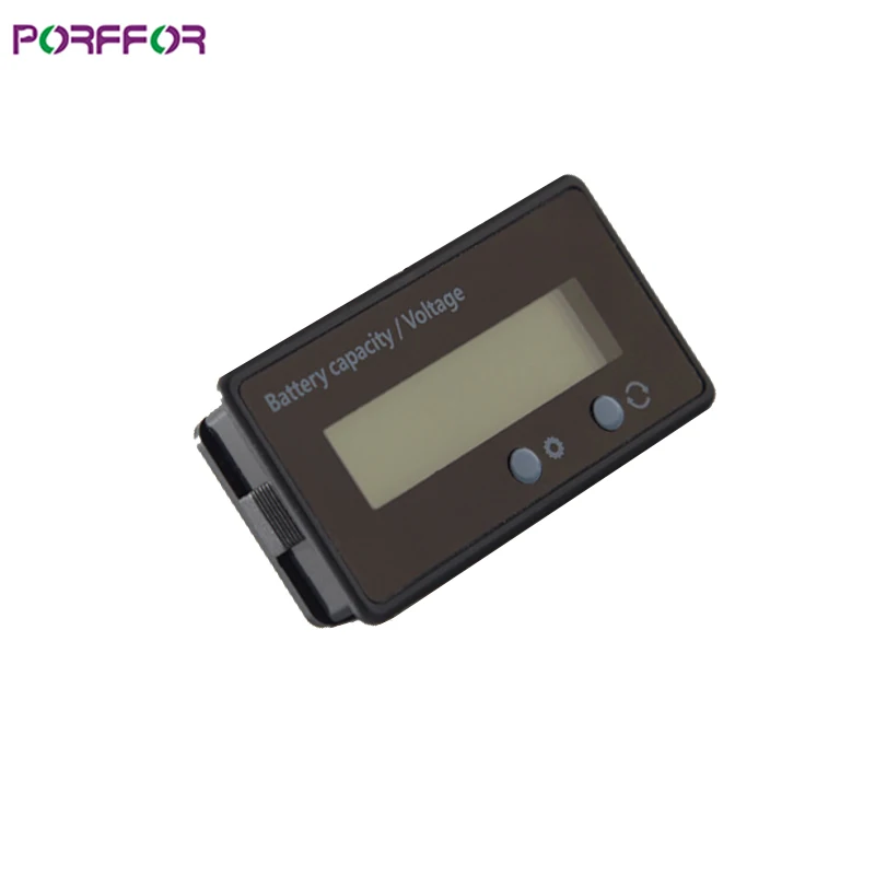 

Porffor 12V 24V 36V 48V Lead Acid Battery Capacity Indicator LCD Percentage Display Lithium Battery Monitor Tester Voltmete