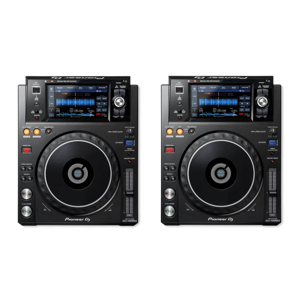 

100% AUTHENTIC PioNeer DJ DJM-A9 4-channel DJ Mixer with Effects and Dual XDJ-1000MK2 DJ Media Player Bundle