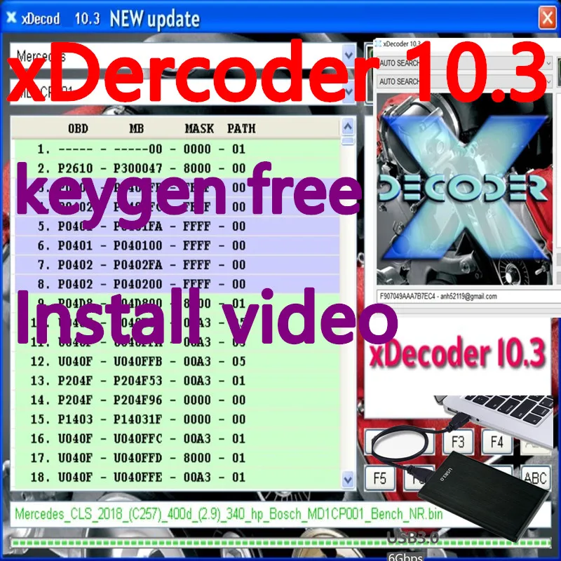 

2023 hot sell XDecoder 10.3 with Free Keygen for Unlimited Users Life Time License Full Activated Dpf Egr Flaps Adblue Off DTC