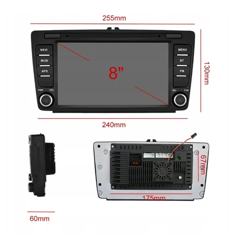 Автомагнитола 2DIN, Android, для Skoda Octavia Mk2 A5 2004-2014, Wi-Fi, Bluetooth
