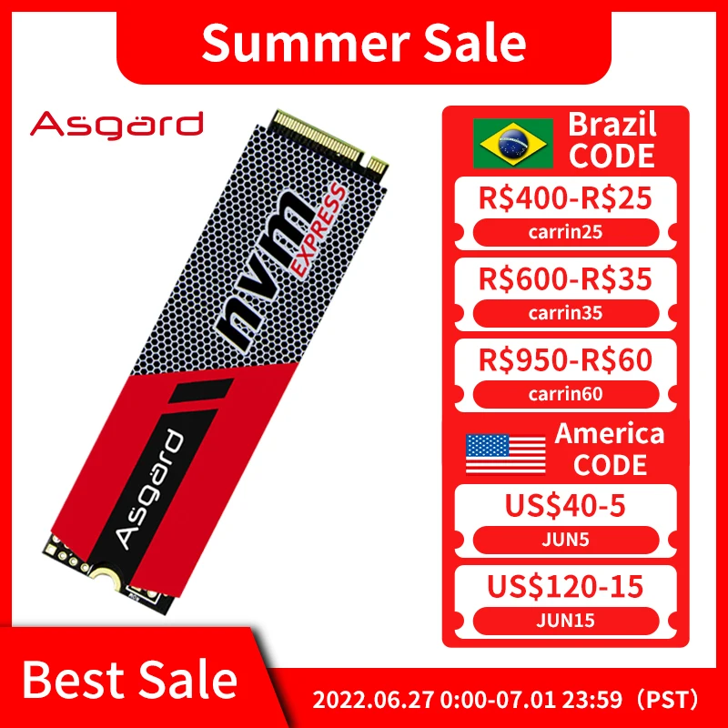  Твердотельный накопитель Asgard M.2 ssd M2 512 ГБ PCIe NVME 2280 внутренний жесткий диск для настольного ноутбука 