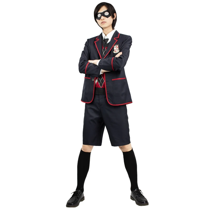 

The Umbrella Academy Uniform Outfit with Black Socks for Halloween Cosplay Costume School Uniform College Clothing Full Sets New