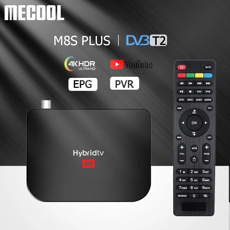 

Mecool M8S Plus DVB T/T2 TV box 4K smart Android set top 2GB 16GB Amlogic S905X2 HDR10 receiver usb3.0 2.4G/5G WIFI Media Player