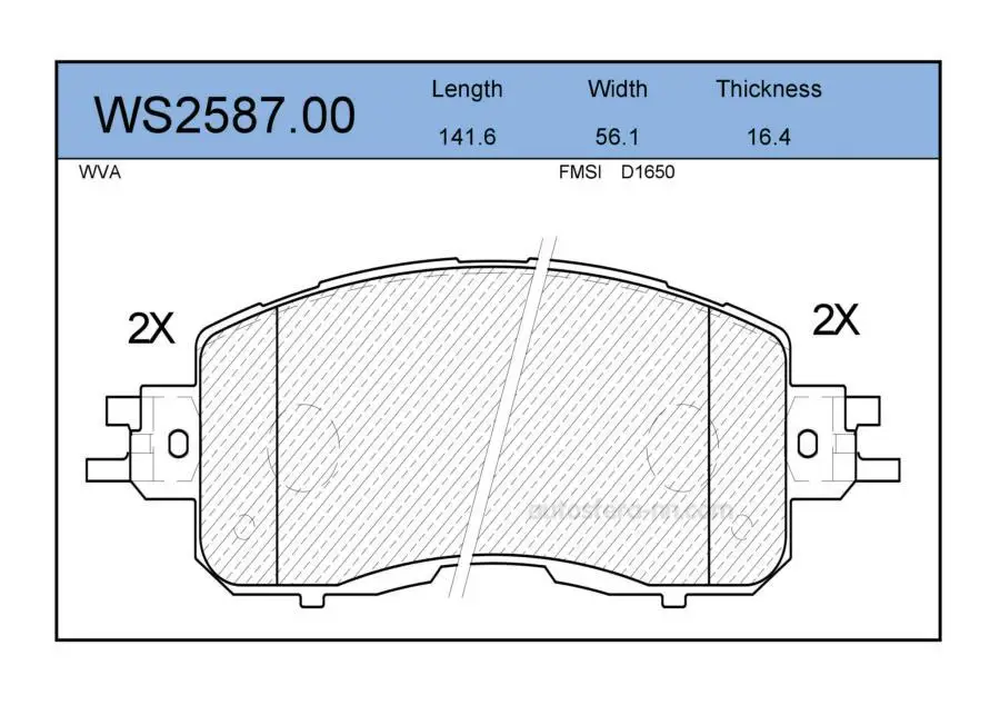 JEENICE WS258700 Колодки тормозные дисковые перед
