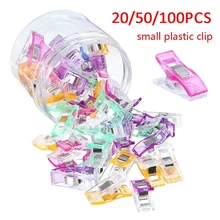 50/100/150PCs Sewing Clips With Box Plastic Craft Crocheting Knitting Quilting Safety Clamps Clip Assorted Colors Binding Clips