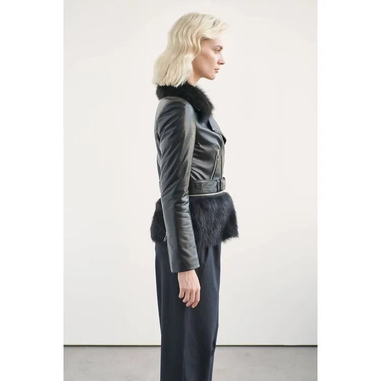 Рисунок 4 - Noella Натали Кожаное пальто черного