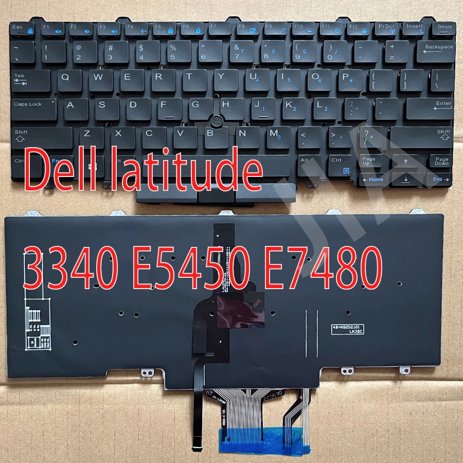 

Keyboard for Dell Latitude 14 5000 5450 3340 3350 E3340 E5450 E5470 E7450 E7470 With Pointing Stick Backlight