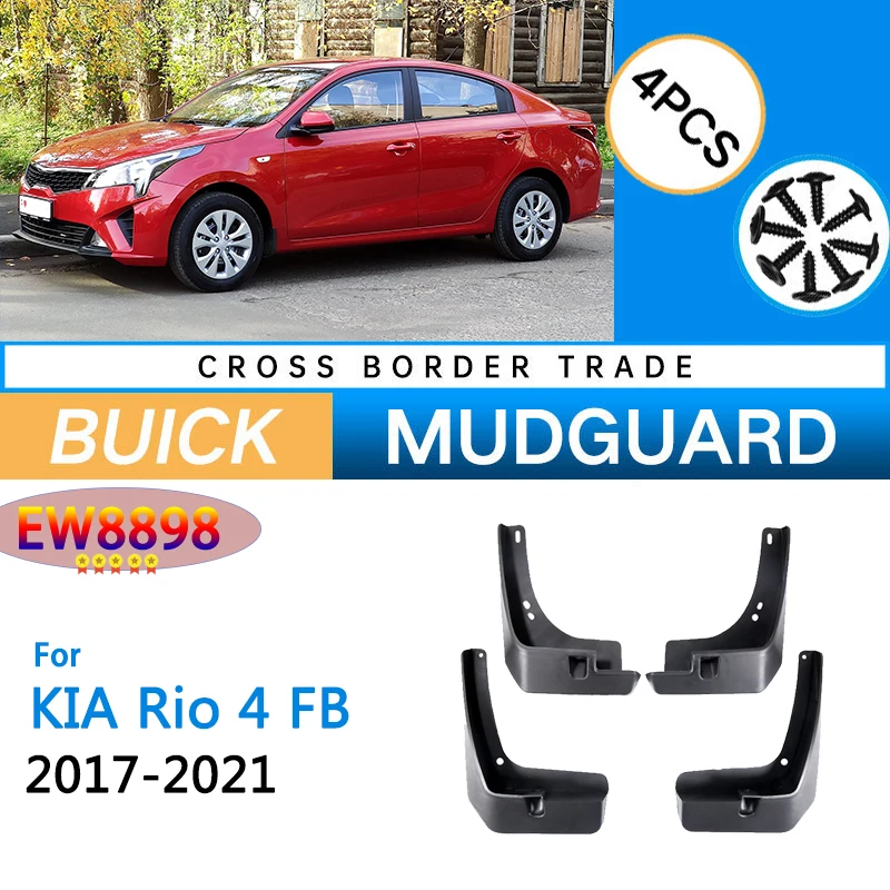

Mudguards for KIA Rio 4 FB 2017 2018 2019 2020 2021 Sedan Russian Model Car Accessories Mudflap Fender Auto Replacement Parts