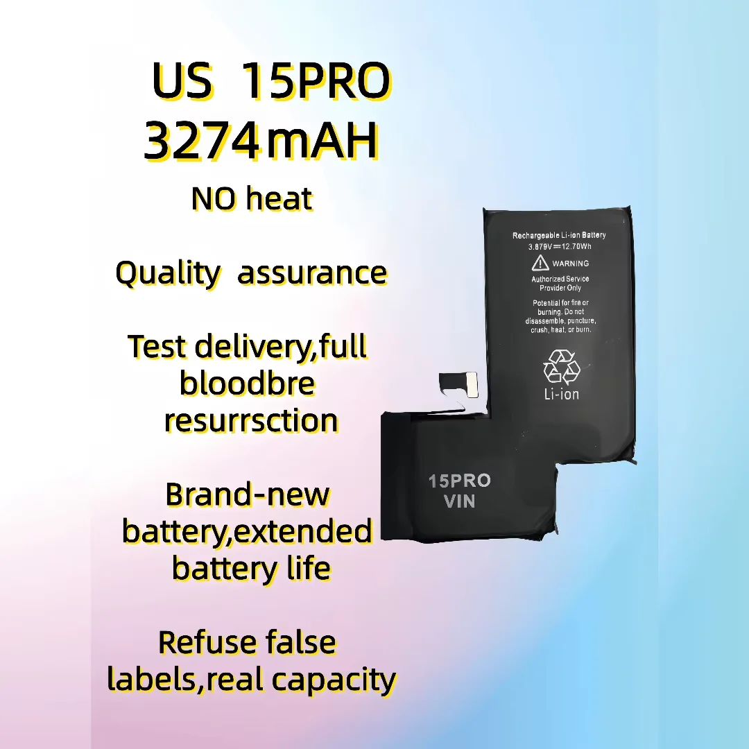 Оптовая продажа: Сменная батарея для мобильных телефонов Apple iPhone 15 Pro (LLA) и 15 Pro MAX (LLA) (версия для США) с инструментами (art.: 3920d7cf25ff5) - 3920d7cf25ff5