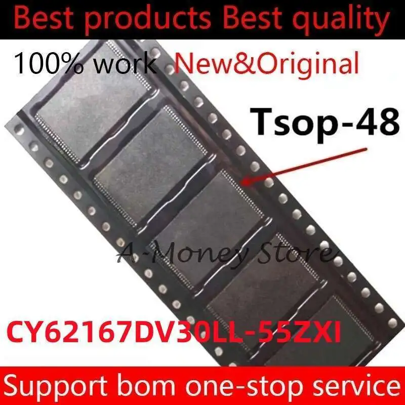 (5 10 Штук) CY62167DV30LL 55ZXI TSOP - 48 |