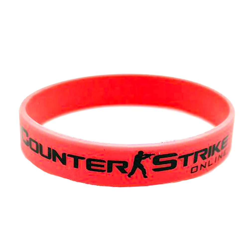 Силиконовый браслет Counter Strike online: CS GO (Красный)