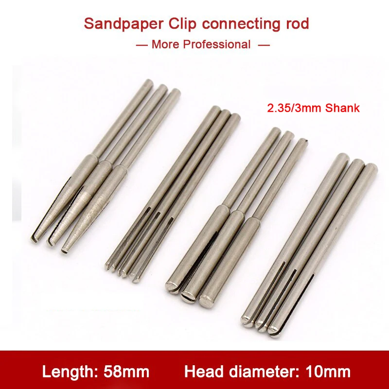

3Pcs Sandpaper Clip Connecting Rod Connect Wheel and Sandpaper For Polishing Plastic Carving Sanded Electric Tools Accessories