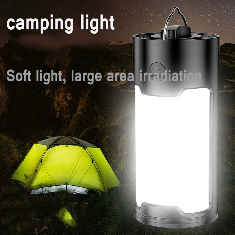 Camping Lamp  Outdoor Emergency Lighting Light Portable Dry Battery LED Camping Light Rechargeable Camping Tent light type c