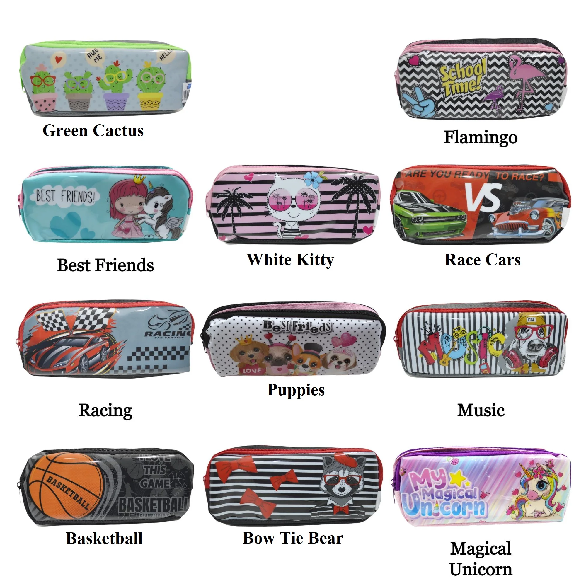 

Piano Pvc Printed Patterned Pencil Case Two Compartments Sturdy Smooth Zipper Pencil Case School Portable Office Supplies