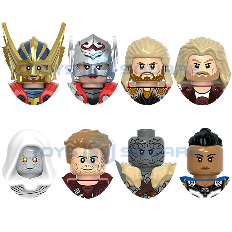 The Jane Foster Thor Gorr Star-Lord Korg Valkyrie Model Building Blocks MOC Bricks Set Gifts Toys
