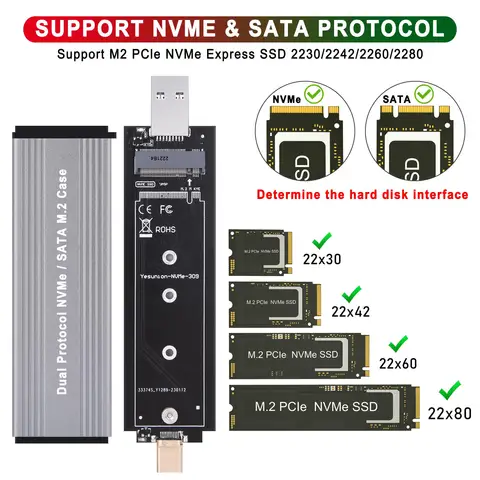 SAMGET Корпус SSD M2 USB3.1 Gen2