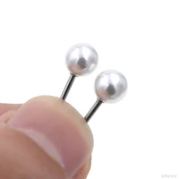 1 piece white pearl ball 1 0x6mm 18g bar tragus piercing conch helix piercing cartilage earrings ear piercing stud body jewelry