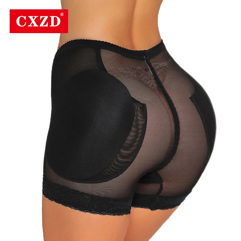 

CXZD Butt Lifter Pants Women Fake Buttocks Plump Hips Body Shaping Panties Lace Fake Ass with Pad Boxer Shapewear Shorts Shapers