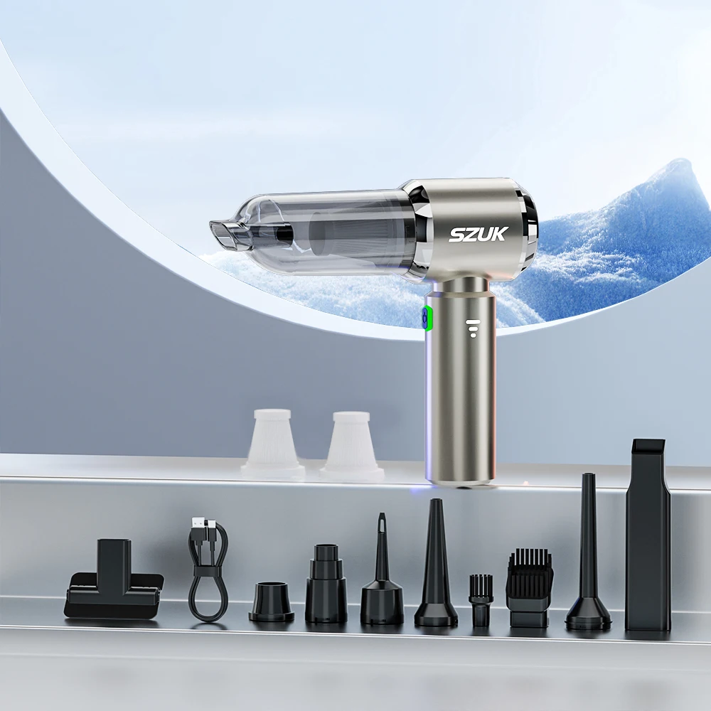 

SZUK 985000PA Мини-автомобильный пылесос Беспроводной ручной пылесос Чистящая машина Сильный мощный портативный пылесос для автомобиля Пылесос для автомобиля Автомобильный беспроводной очиститель портативный пылесос