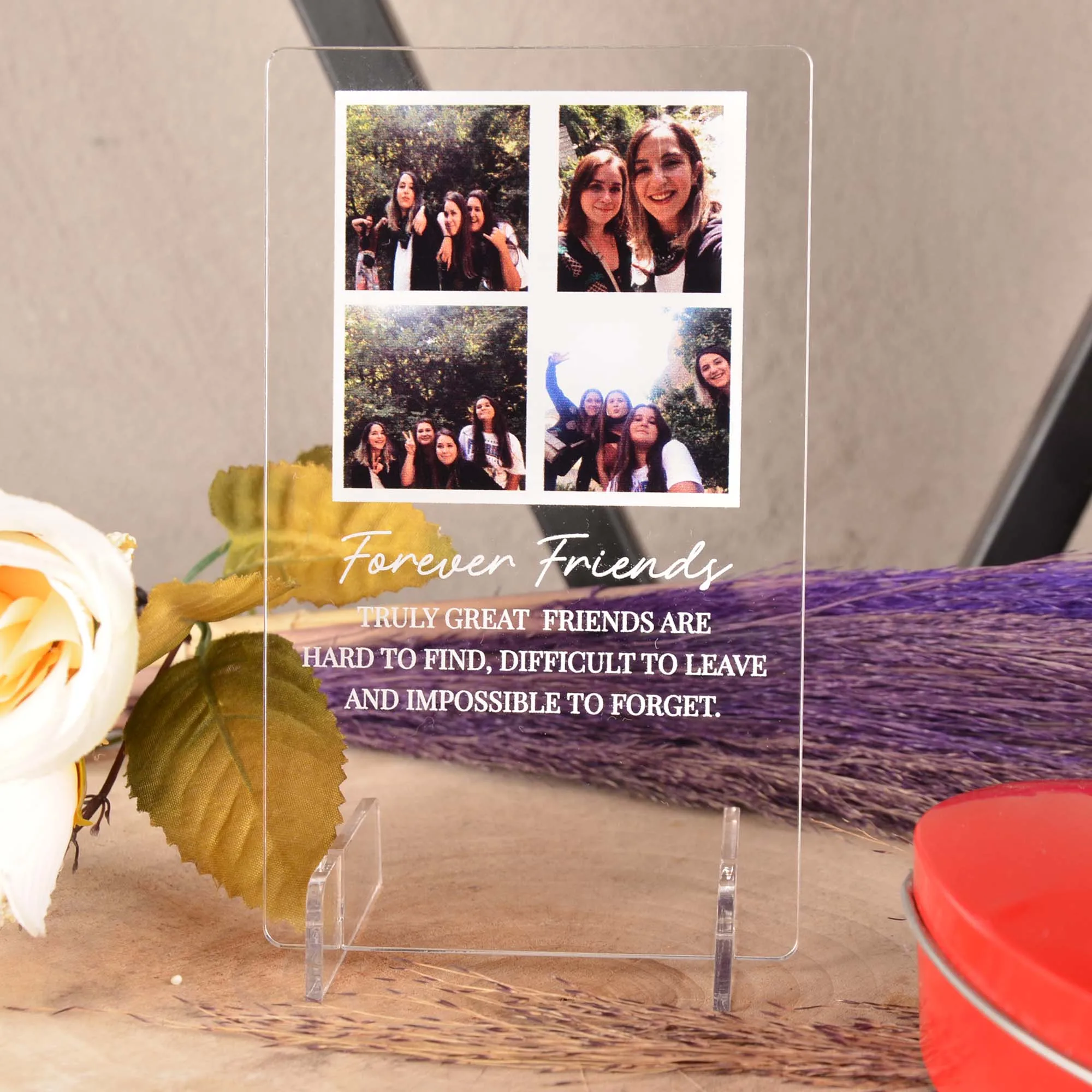 Custom Photo Plaque Best Friend Birthday Gift Acrylic Anniversary Wedding Personalized Board For Boyfriend Girlfriend Dad Mother