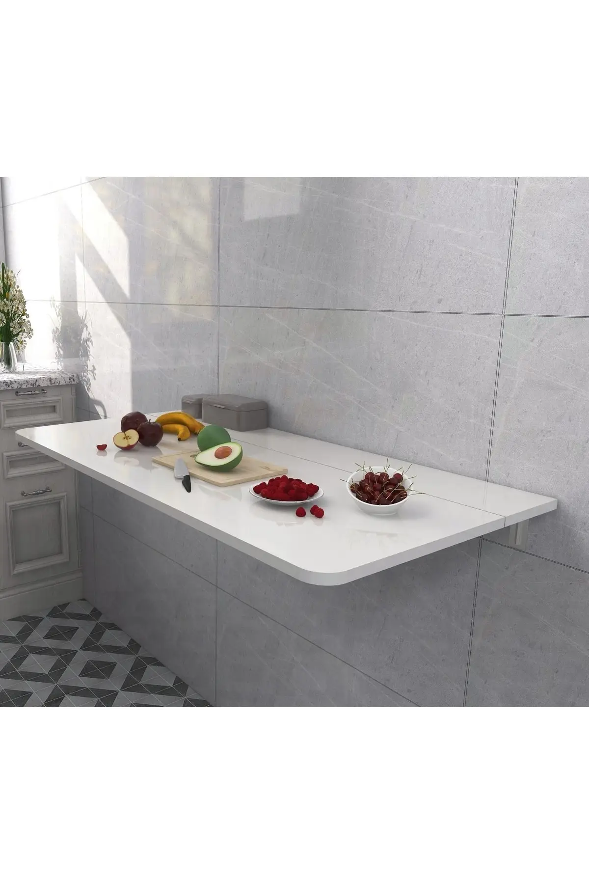 Складной обеденный стол домашняя мебель 6 различных цветов МДФ 45 х90 см