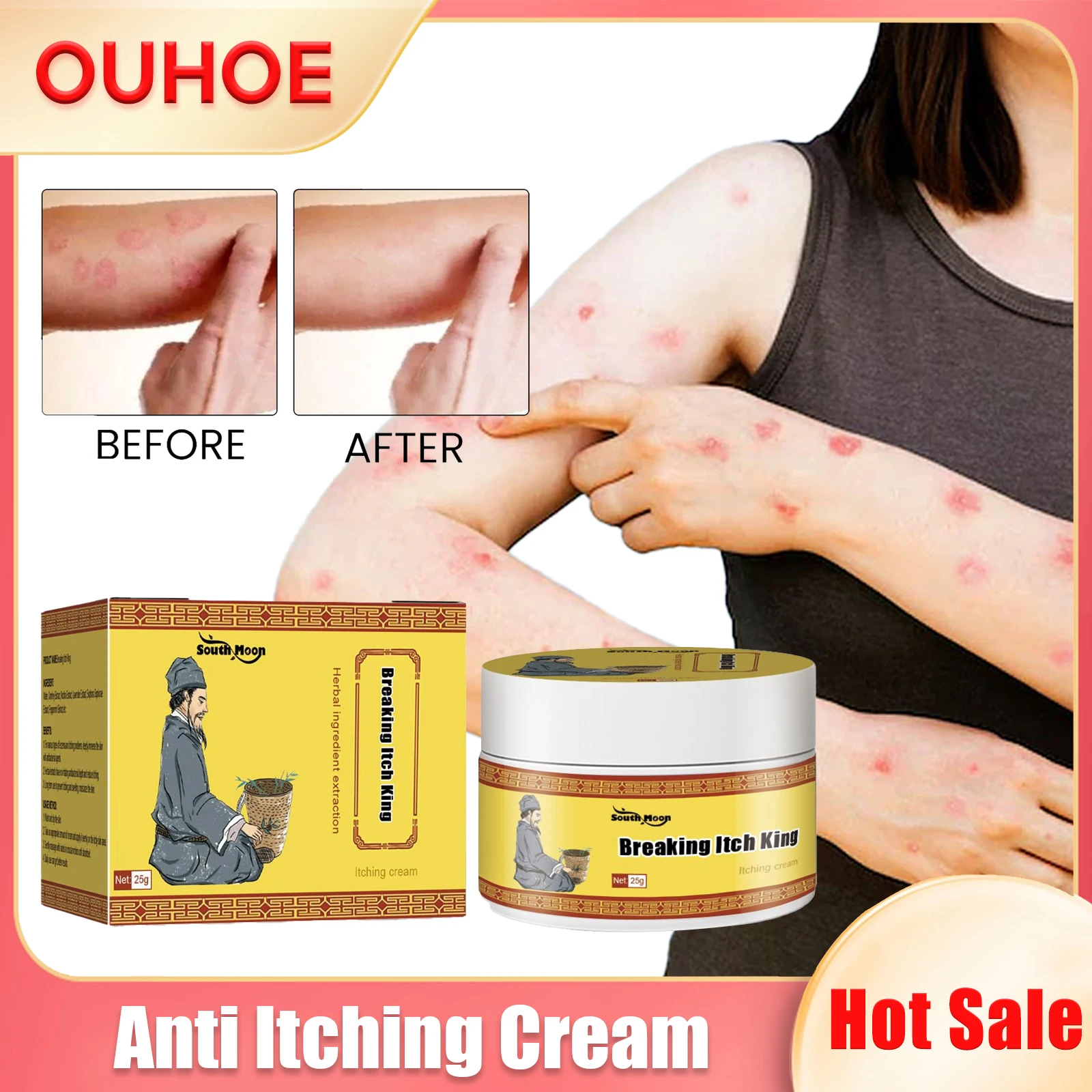 

Psoriasis Treatment Cream Scaly Rash Dermatitis Ointment Anti Itching Inhibit Fungus Antibacterial Pruritus Relieve Eczema Cream