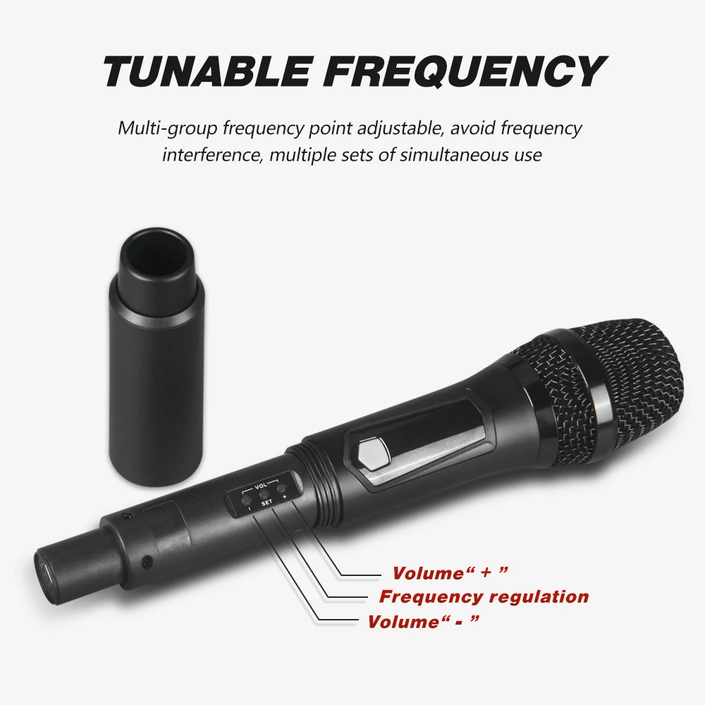 Универсальный беспроводной Перезаряжаемый ручной микрофон Debra MU2 UHF используется