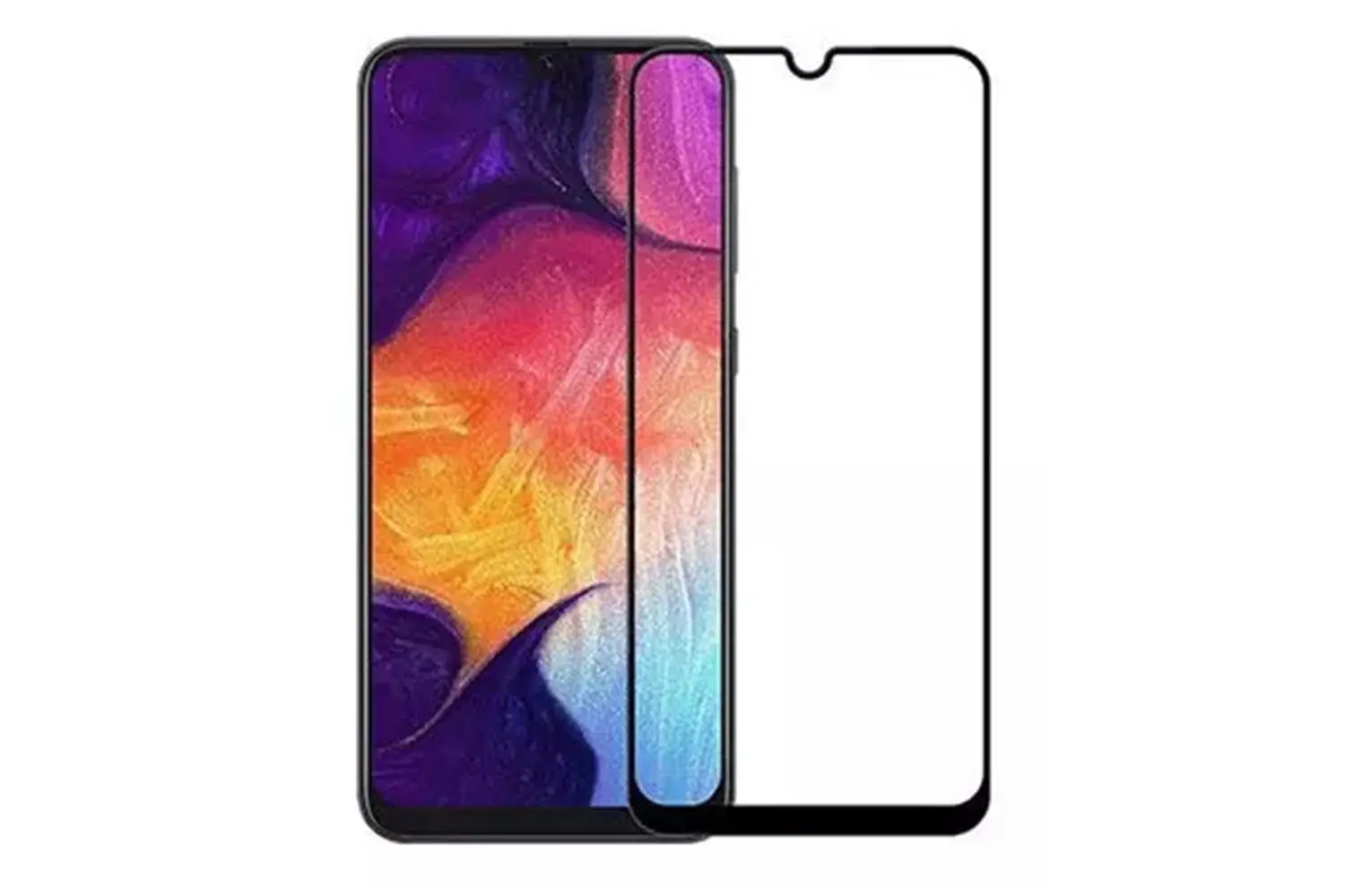 Противоударное стекло LEIWEI для Samsung Galaxy M025, M02s 9D тех.упаковка (черный)