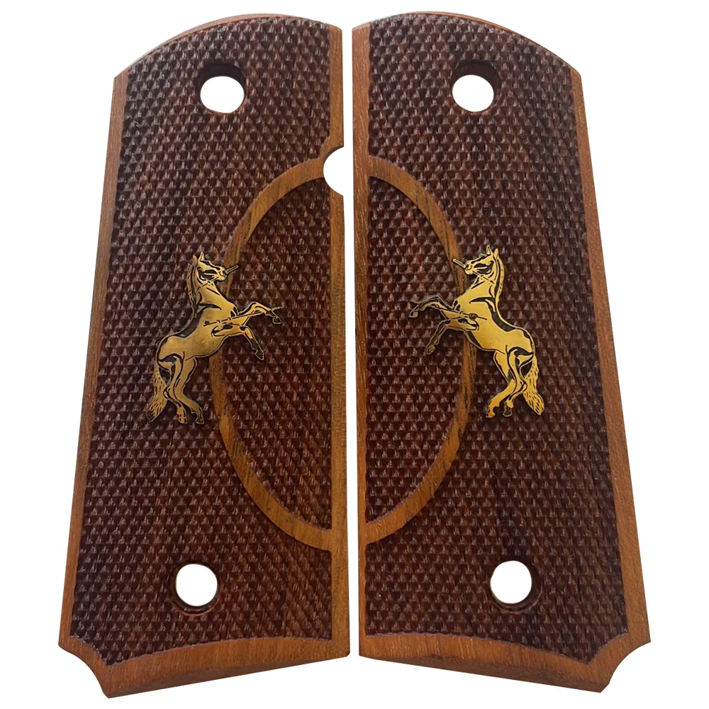 

Salvatore Walnut Pistol Grip Pure Brass For 1911 Kompakt Ranker & Defender & Spy Pistol Gun Glock Tactical Hunting Accessories