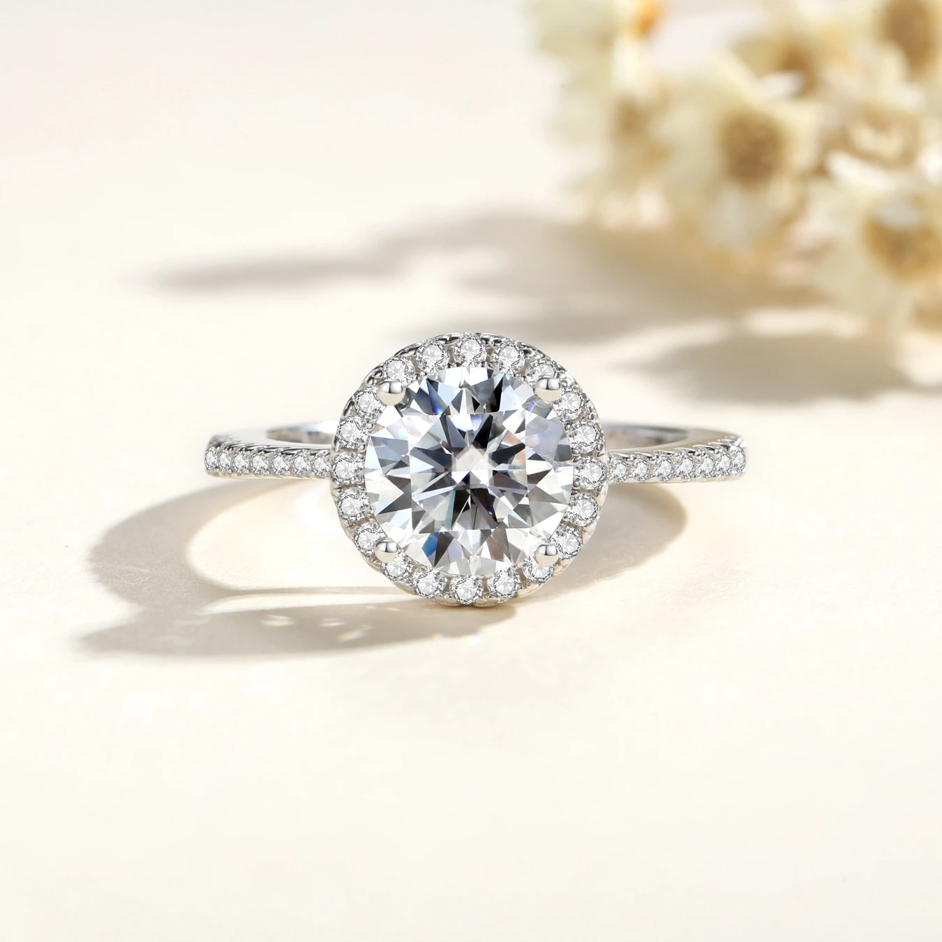 

Ainan модное круглое обручальное кольцо с муассанитом с бриллиантовой огранкой 1 карат 2 карата 3 карата D для мужчин и женщин, серебро 925 пробы