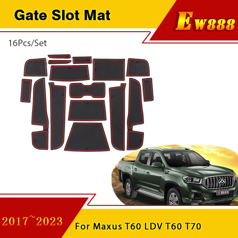 

Door Groove Mats For Maxus T60 LDV T60 T70 2017~2023 2022 Gate Slot Pad Rubber Cup Cushion Car Anti-Slip Mat Sticker Accessorise