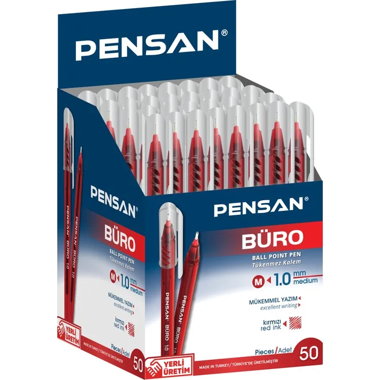 ШАРИКОВАЯ РУЧКА PENSAN ДЛЯ ОФИСА 1 ММ 2270 КРАСНЫЙ 50 LI