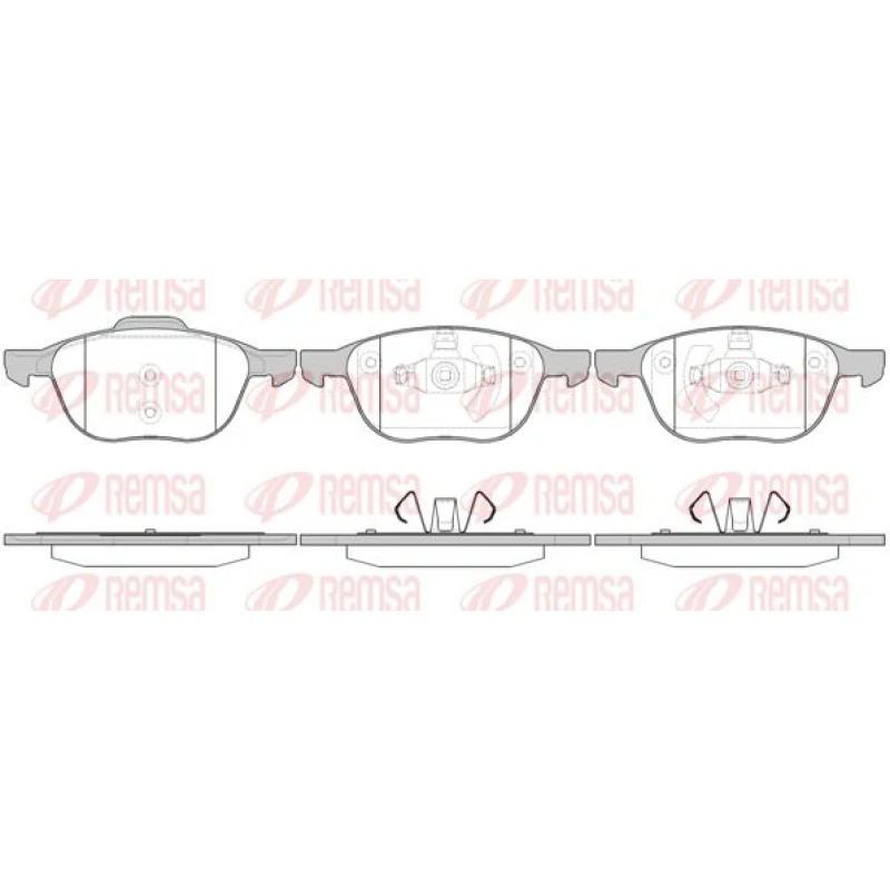 Колодки тормозные дисковые передние для Volvo S40 2007-2012 REMSA 1082.00, Вольво S40 Передние тормозные колодки Расходники Volv