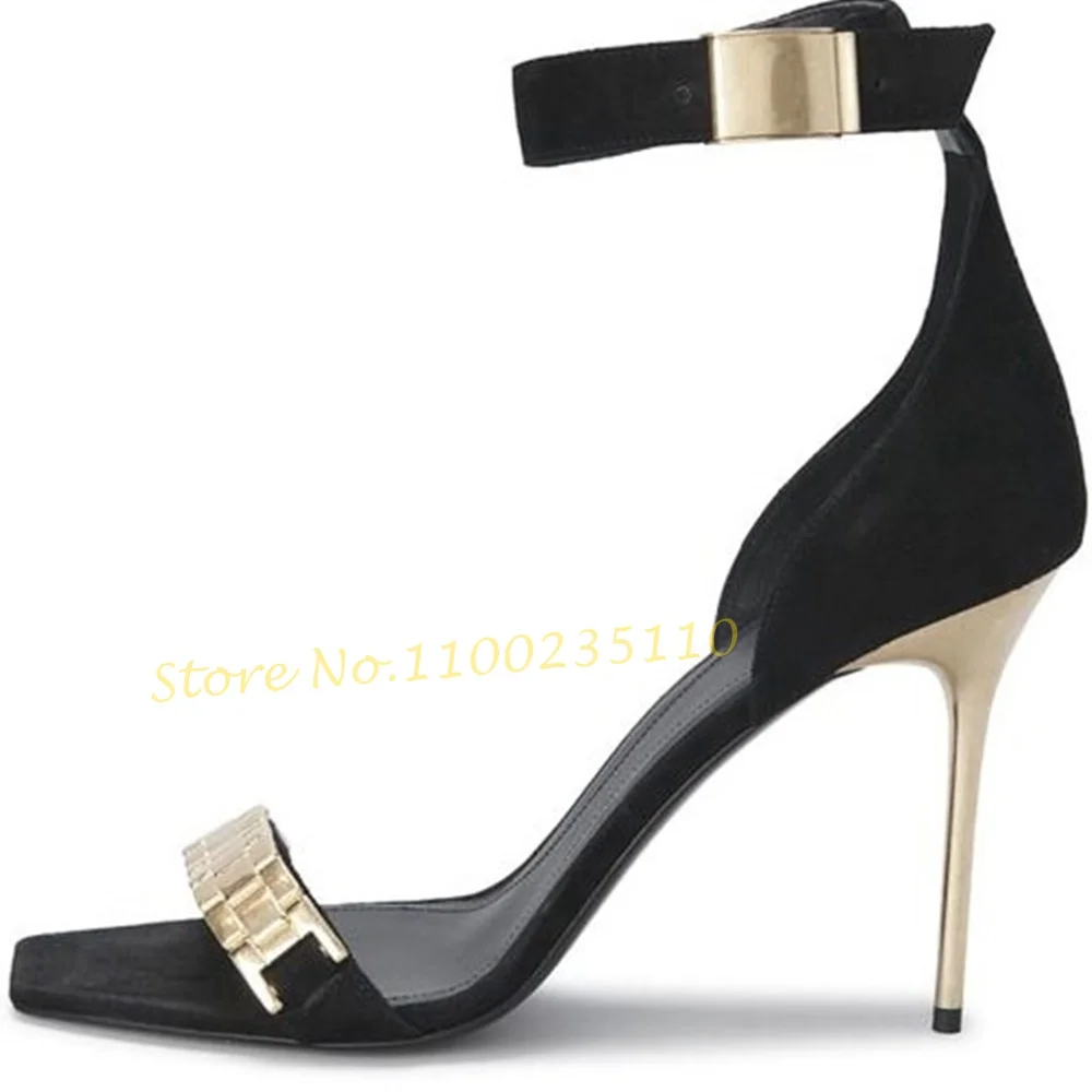 Сандалии женские на высоком каблуке роскошные босоножки с ремешком щиколотке