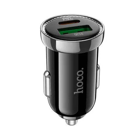 Автомобильное зарядное устройство HOCO Z44 Leading, USB+Type-C, 20W, 3A черный