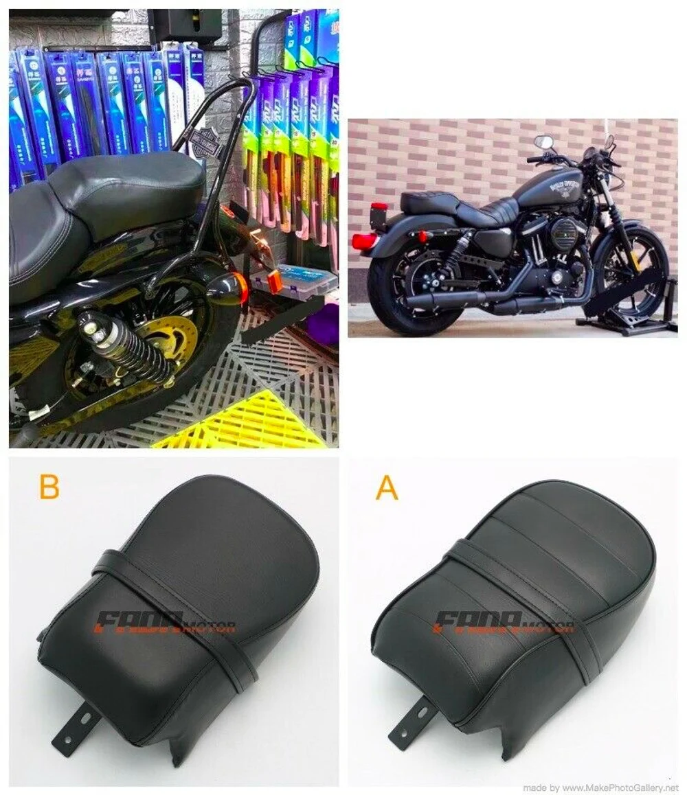 

Rear Passenger Cushion Pillion Seat Pad For Harley Iron 883 XL883 XL883N 16-20