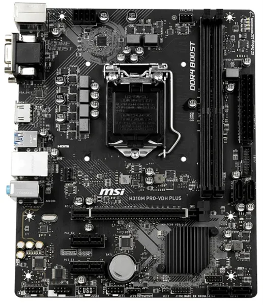 MSI H310M PRO-VDH PLUS // Socket 1151 iH310 2*DDR4 PCI-E SATA 6Gb/s ALC887 8ch GLAN USB3.1 D-SUB + DVI-D HDMI mATX R |
