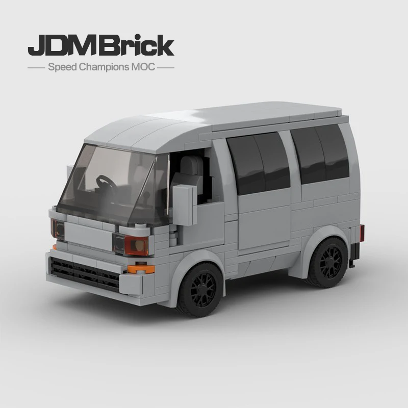 

MOC Building Block 8-grid Van Act Street Assembly Speed Series Boys' Creative Toys