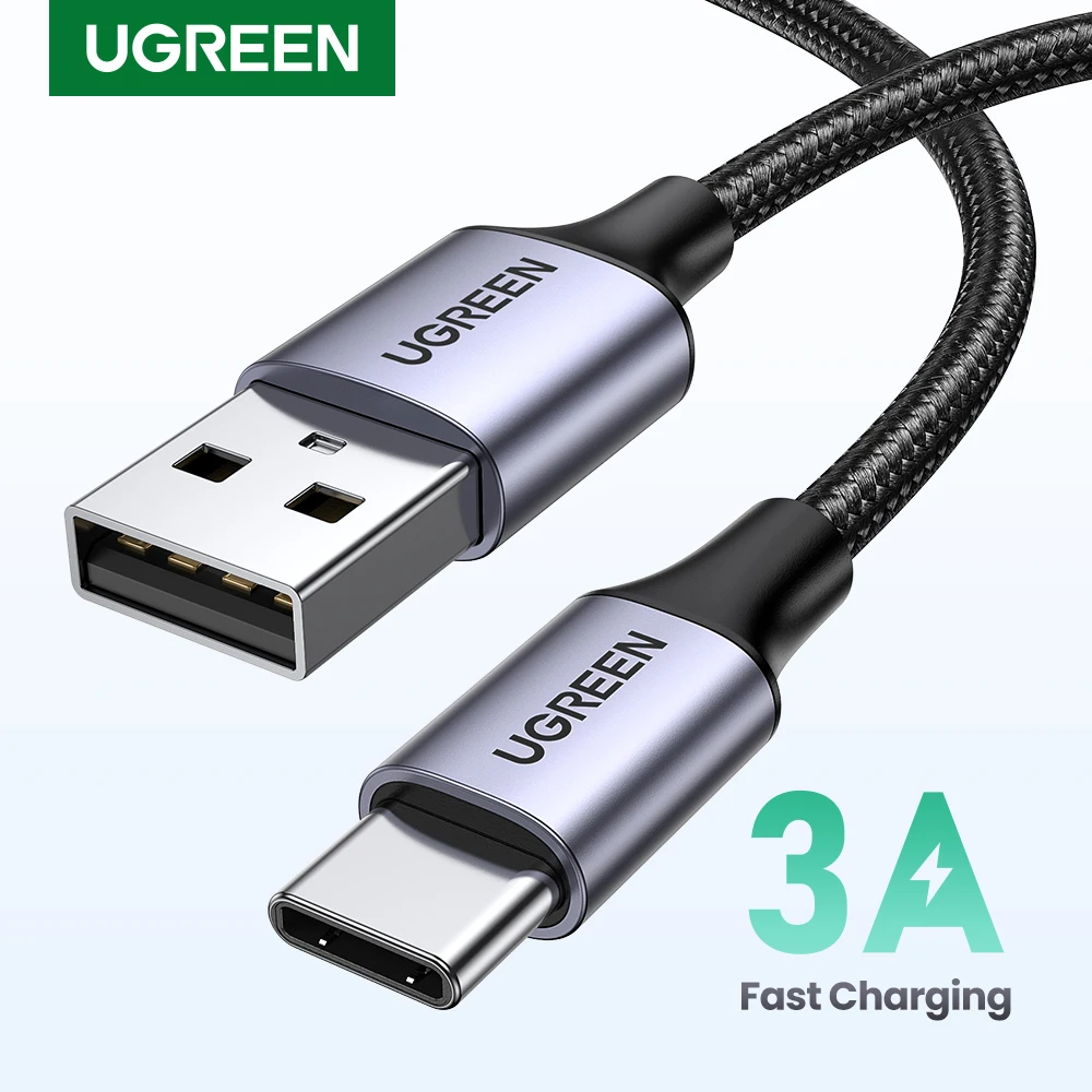 UGREEN 3A USB Type-C кабель для Xiaomi Realme Samsung зарядное устройство для быстрой зарядки USB C кабель для передачи данных для Samsung USB Type-C зарядный кабель