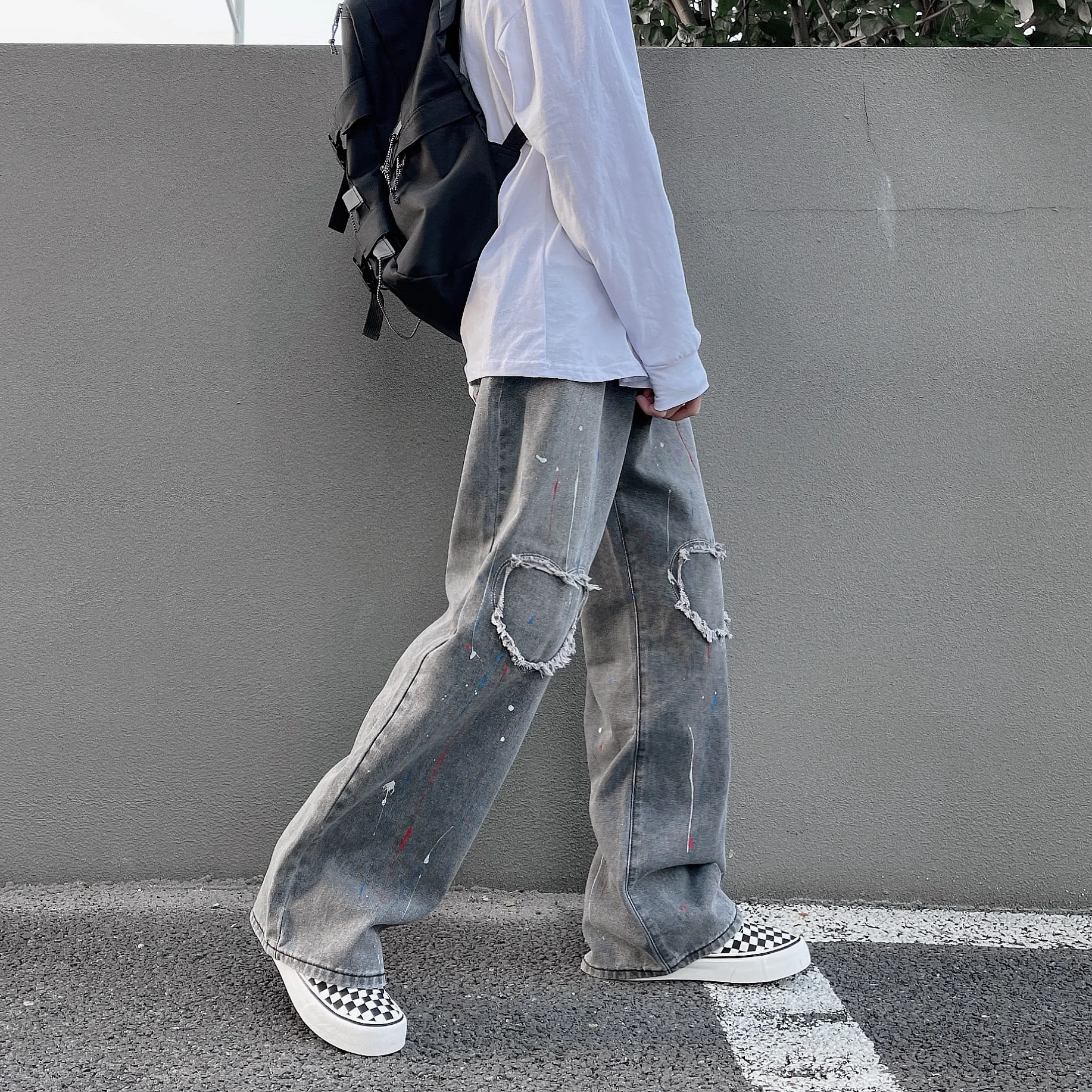 Grey Jeans Men High Quality Denim Pants 2023 Spring Autumn Fashion Classical Loose Jeans