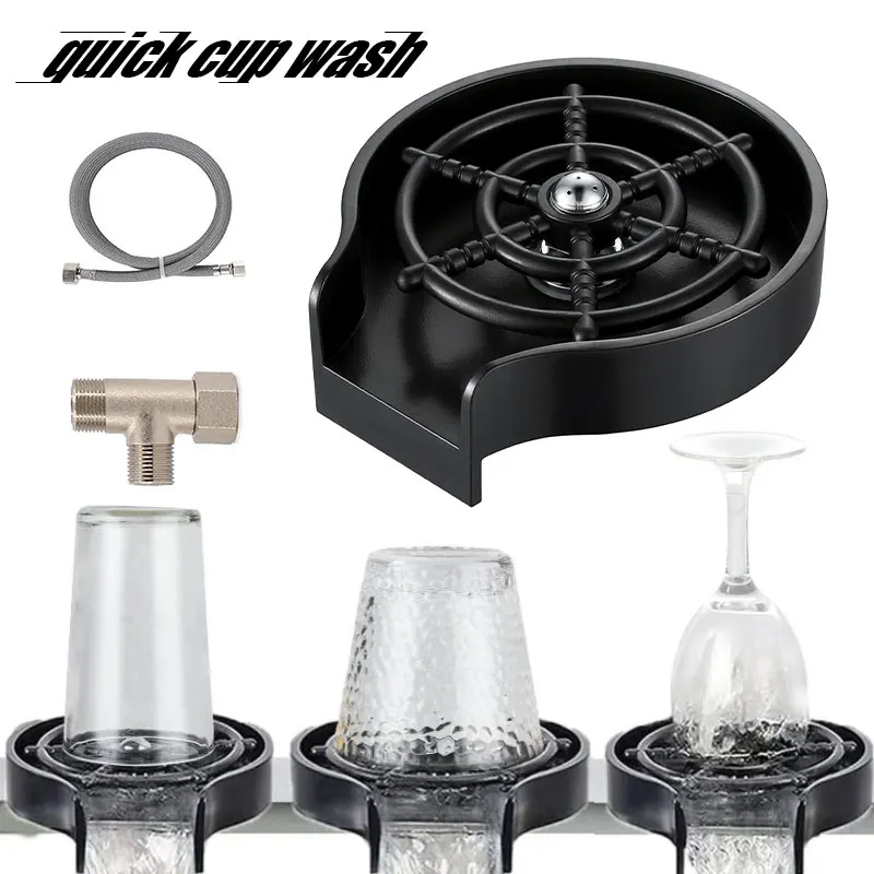 

Faucet Glass Rinser For Home Sink Automatic Cup Scourer Washer Bar Coffee Pitcher Wash Cups Tool Household Kitchen Accessories