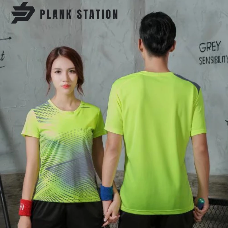 

Couple Sport T-Shirt Men Women Fahion Table Tennis Pingpong Badminton Quick Dry Unisex Sportwear