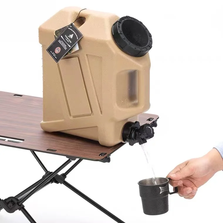 

Outdoor self-driving camping military style food grade plastic with faucet storage water bottle non-dod bucket