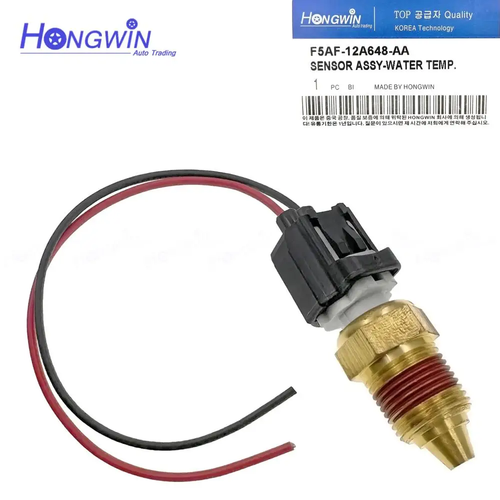 Датчик температуры охлаждающей жидкости + разъем F5AF-12A648-AA F5AF12A648AA для Ford F150 250 350 450 550 Lincoln Mazda B2300 Mercury.