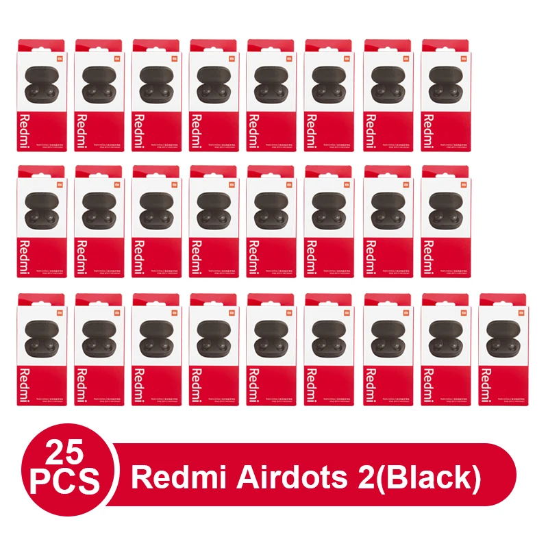 Оптовая продажа оригинальные наушники Xiaomi Redmi Airdots 2 25 шт./лот беспроводные