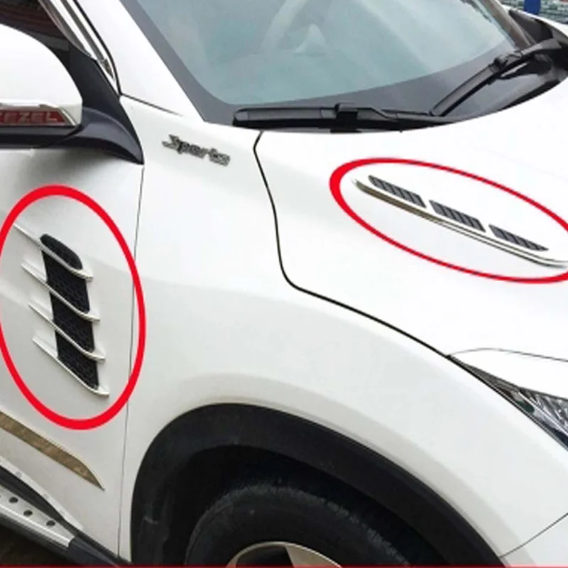 

Universal Hood Vents Decal For Car Shark Grill Fender Side Air Flow Intake For Toyota For Honda For Audi For BMW For VW