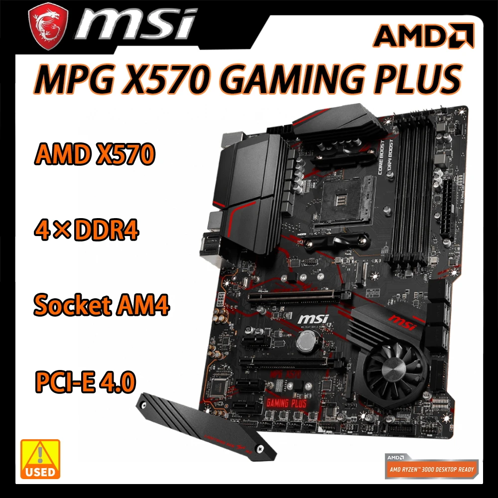 

X570 Motherboard MSI MPG X570 GAMING PLUS up to RYZEN 9 cpus Socket AM4 4xDDR4 PCI-E 4.0 SATA III M.2 USB3.2 HDMI ATX 128GB